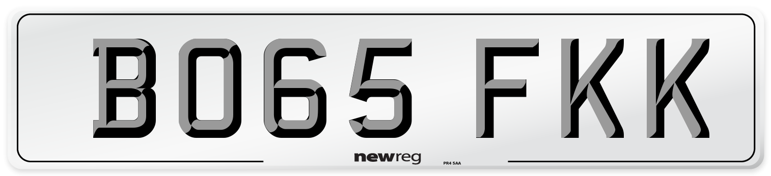 BO65 FKK Number Plate from New Reg